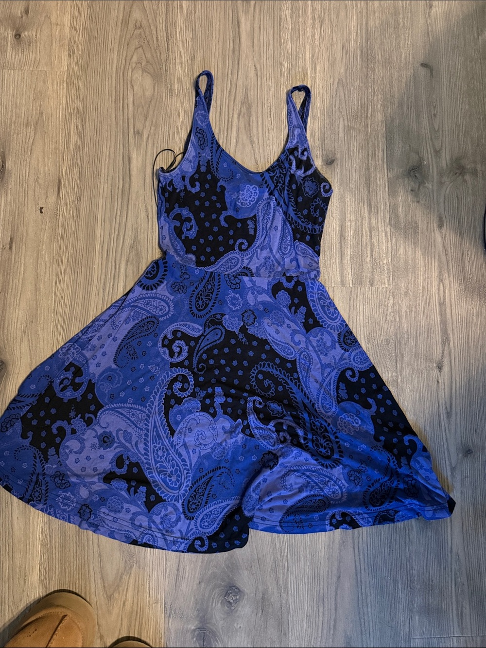 Express Blue Paisley Mini Dress